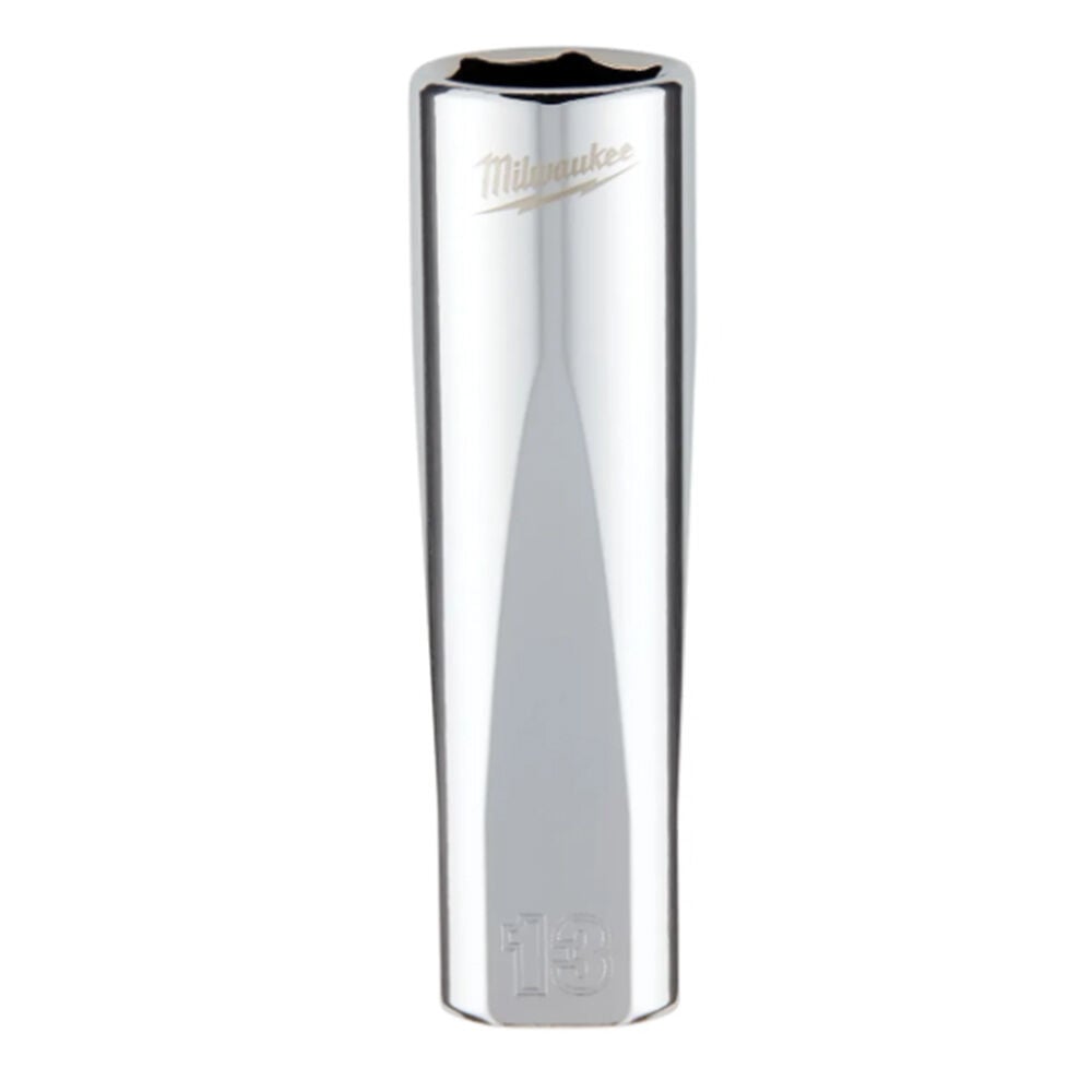 image of 3/8 in Drive 13mm Metric Deep Socket with FOUR FLAT Sides