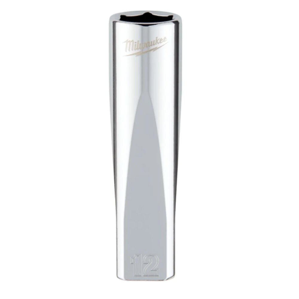 image of 3/8 in Drive 12mm Metric Deep Socket with FOUR FLAT Sides