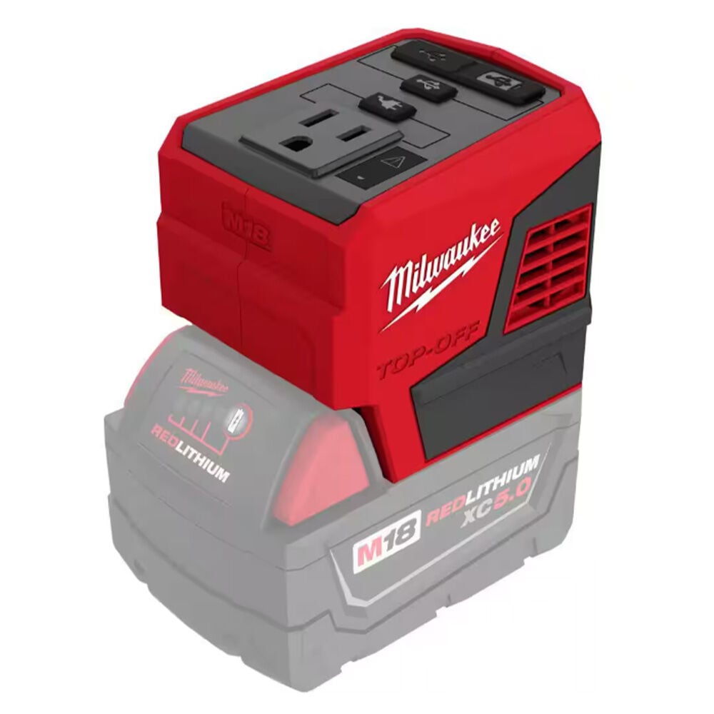 image of M18 18V Lithium-Ion 175-Watt Powered Compact Inverter for M18 Batteries (Bare Tool)