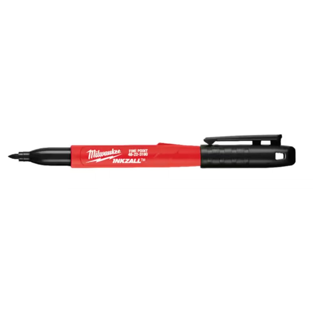 image of INKZALL Black Fine Point Jobsite Permanent Markers- 2 pc