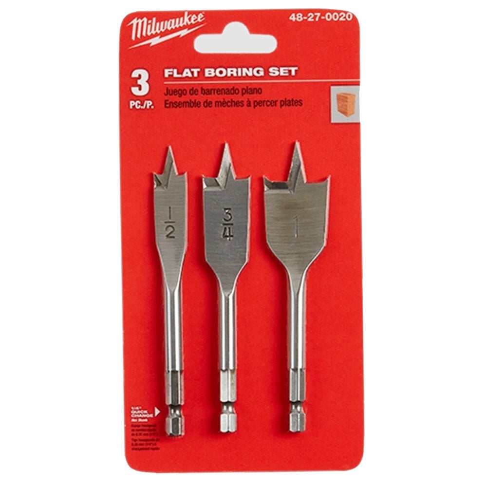 image of Stubby Flat Boring Set- 3 pc