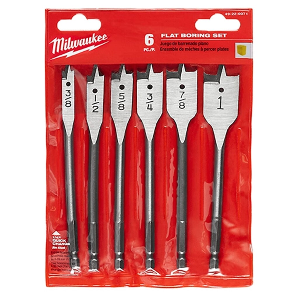 image of Flat Boring Bit 6 in Universal Set- 6 pc