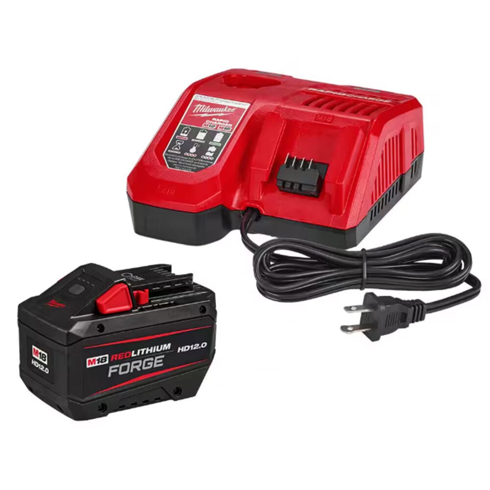 image of M18 18V Lithium-Ion REDLITHIUM FORGE Starter Kit with 12.0Ah Battery and Rapid Charger