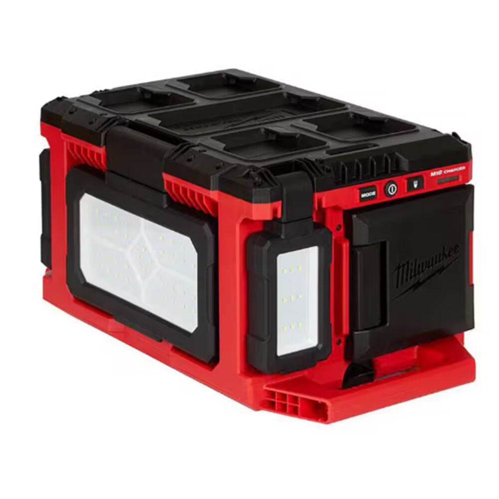 image of M18 18V Lithium-Ion Cordless PACKOUT 3000 Lumens LED Light with Built-In Charger