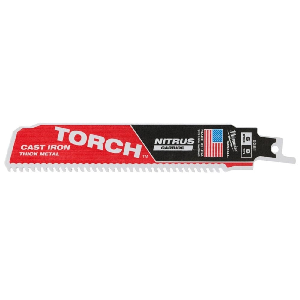 image of SAWZALL TORCH with NITRUS CARBIDE Single Blade- 8 TPI