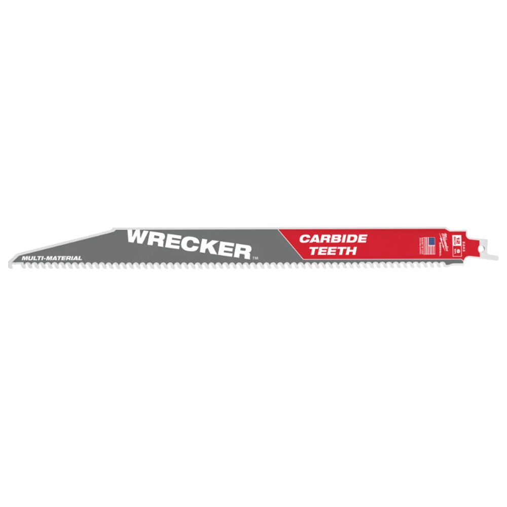image of 12 in THE WRECKER with Carbide Teeth SAWZALL Single Blade- 6 TPI