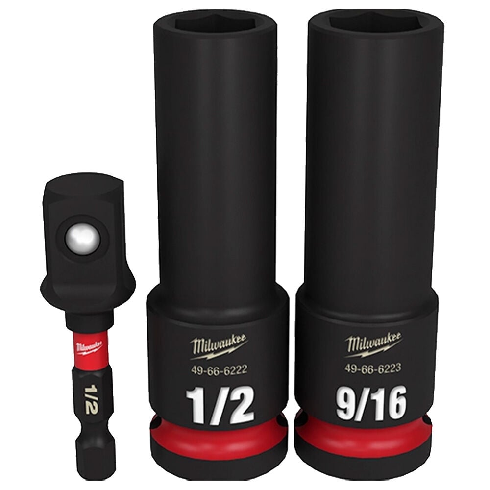 image of SHOCKWAVE Impact Duty 1/2 in Drive SAE Deep 6 Point Socket Set- 3 pc