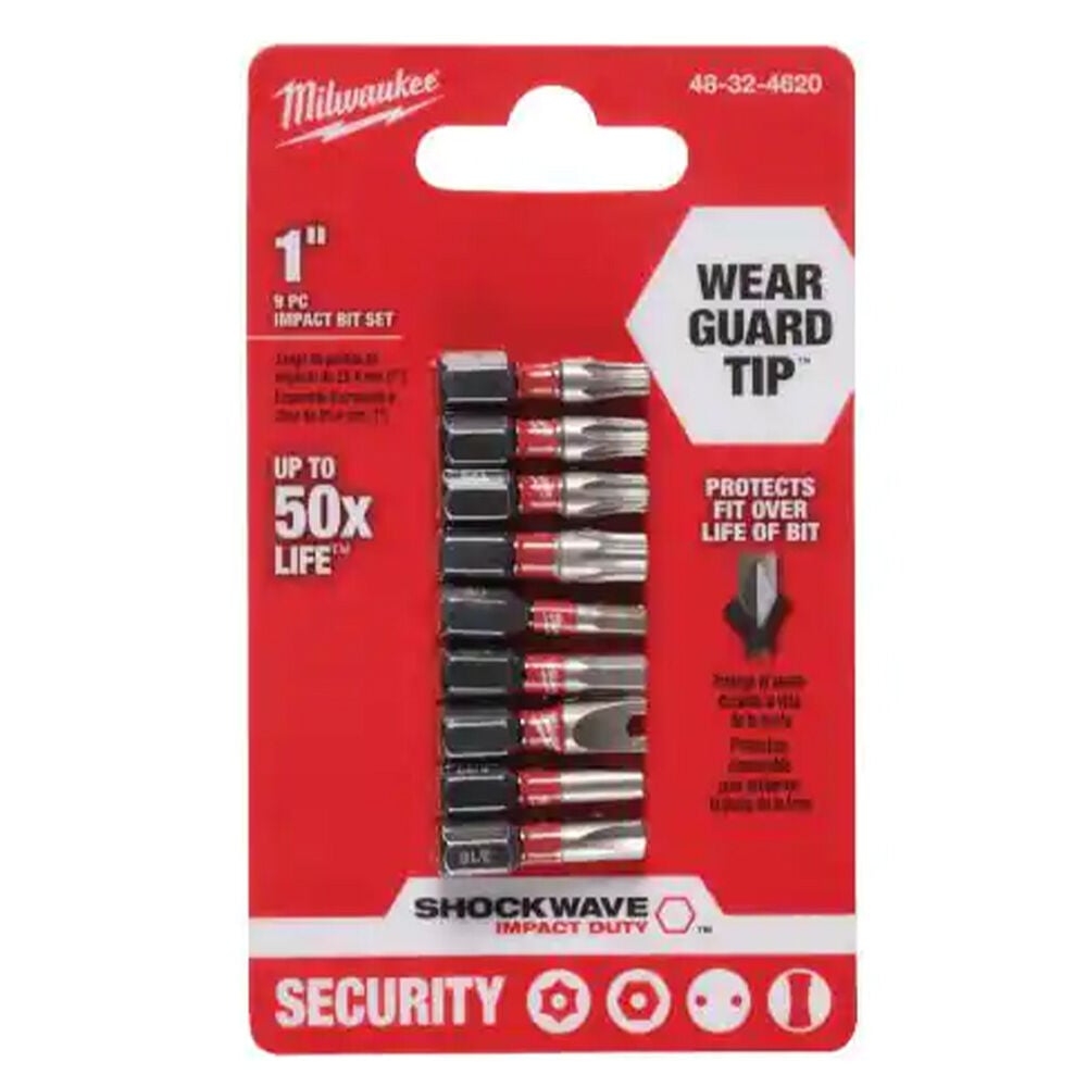 image of SHOCKWAVE Impact Duty Alloy Steel Security Screw Driver Bit Set- 9 pc