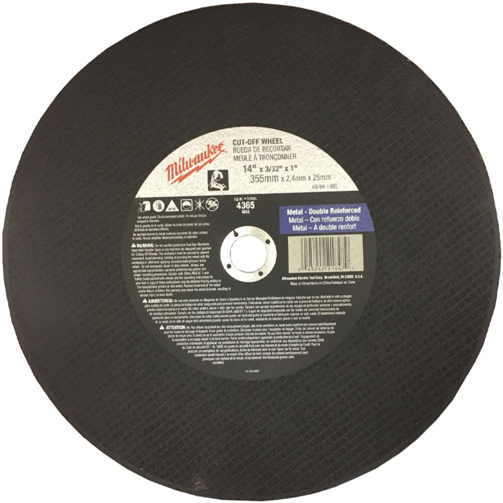 image of Tools Cutting Wheel, Chop Saw, 14 in x 3/32 in x 1 in