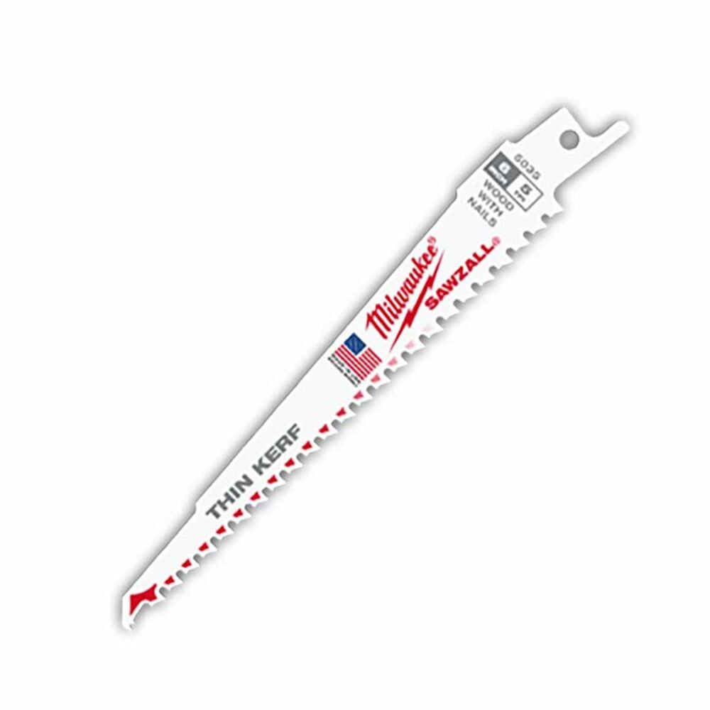 image of 6-in 5 TPI Sawzall Blade, 5 pack