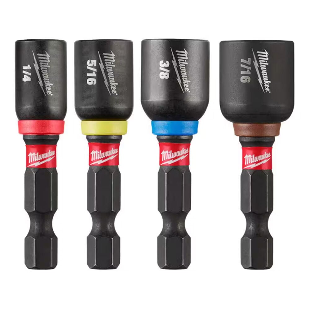 image of SHOCKWAVE Impact Duty 1 7/8 in Alloy Steel Magnetic Nut Driver Set- 4 pc