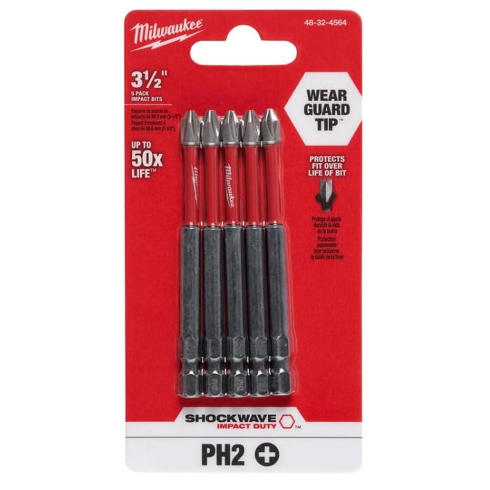 image of SHOCKWAVE Impact Duty 3 1/2 in Phillips #2 Alloy Steel Screw Driver Set- 5 pc