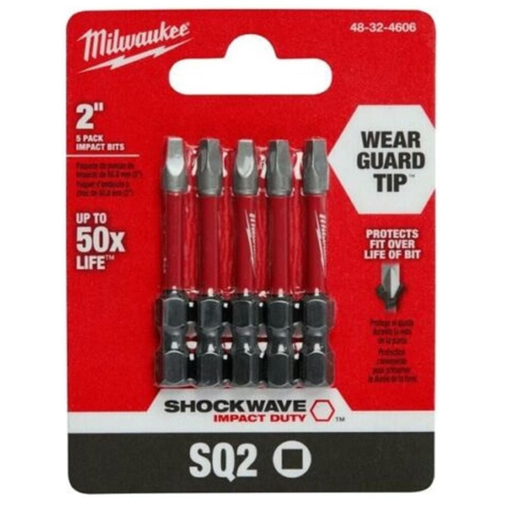 image of SHOCKWAVE Impact Duty 2 in Square #2 Alloy Steel Screw Driver Set- 5 pc
