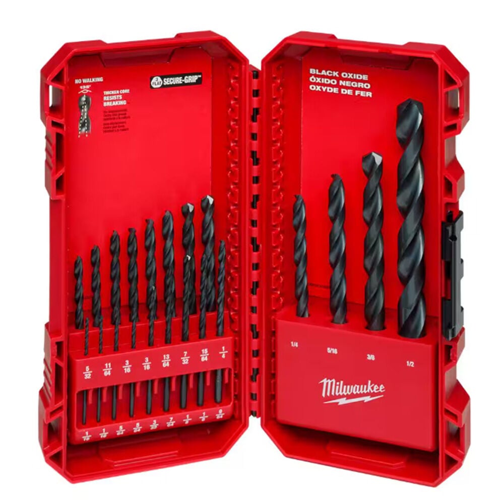 image of Black Oxide Twist Drill Bit Set- 21 pc