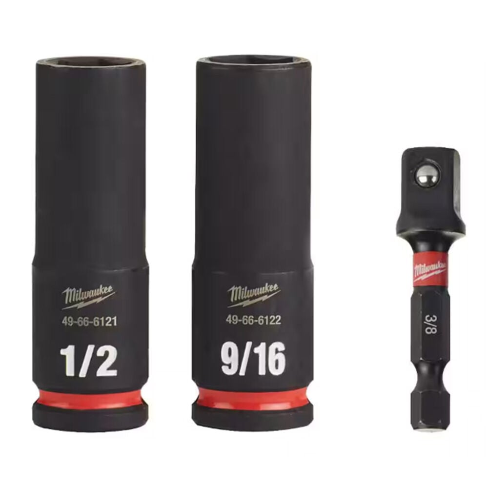 image of SHOCKWAVE Impact Duty 3/8 in Drive Deep Well Socket Set- 3 pc