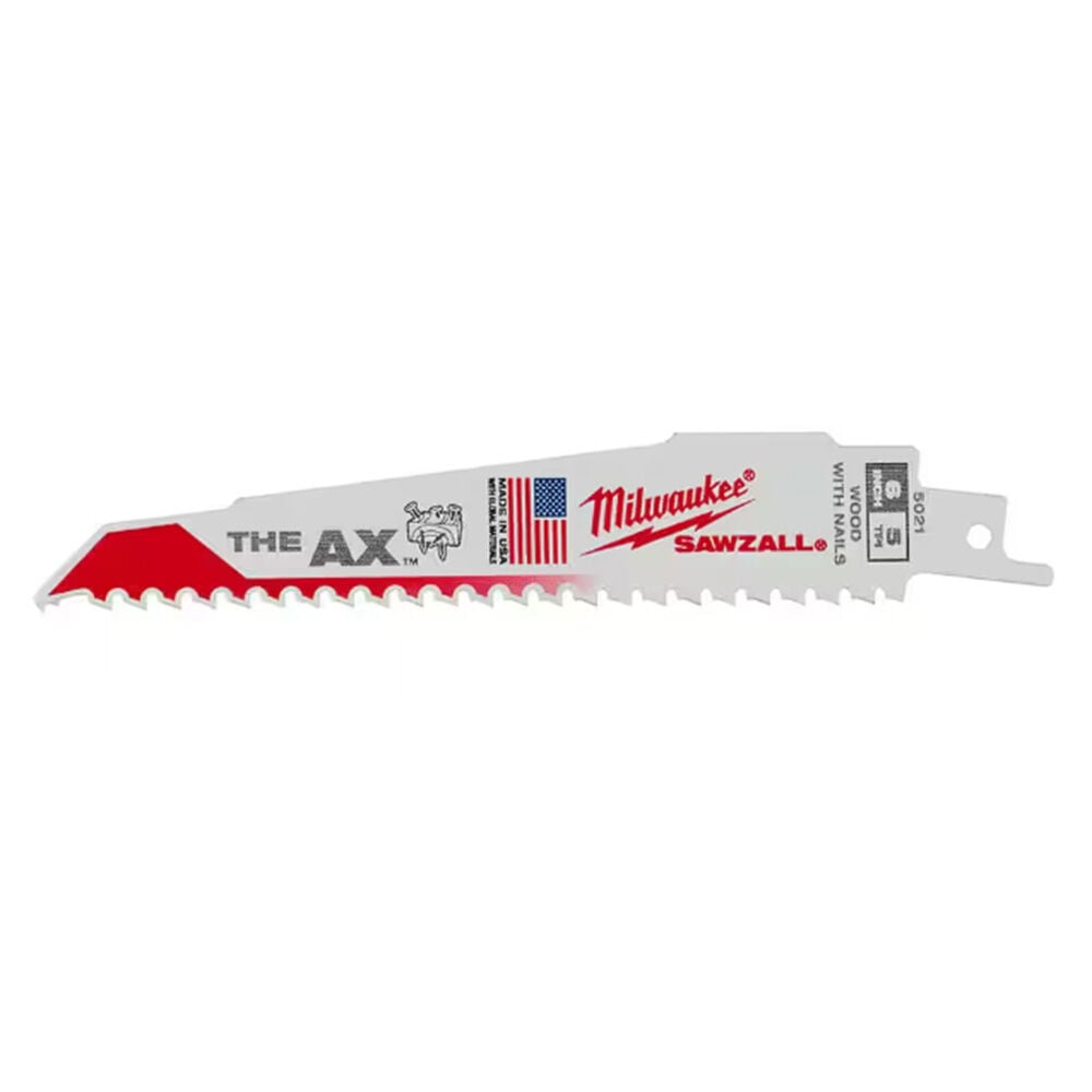 image of 6 in SAWZALL The AX Nail Embedded Wood Blades- 5 TPI, 5 pk