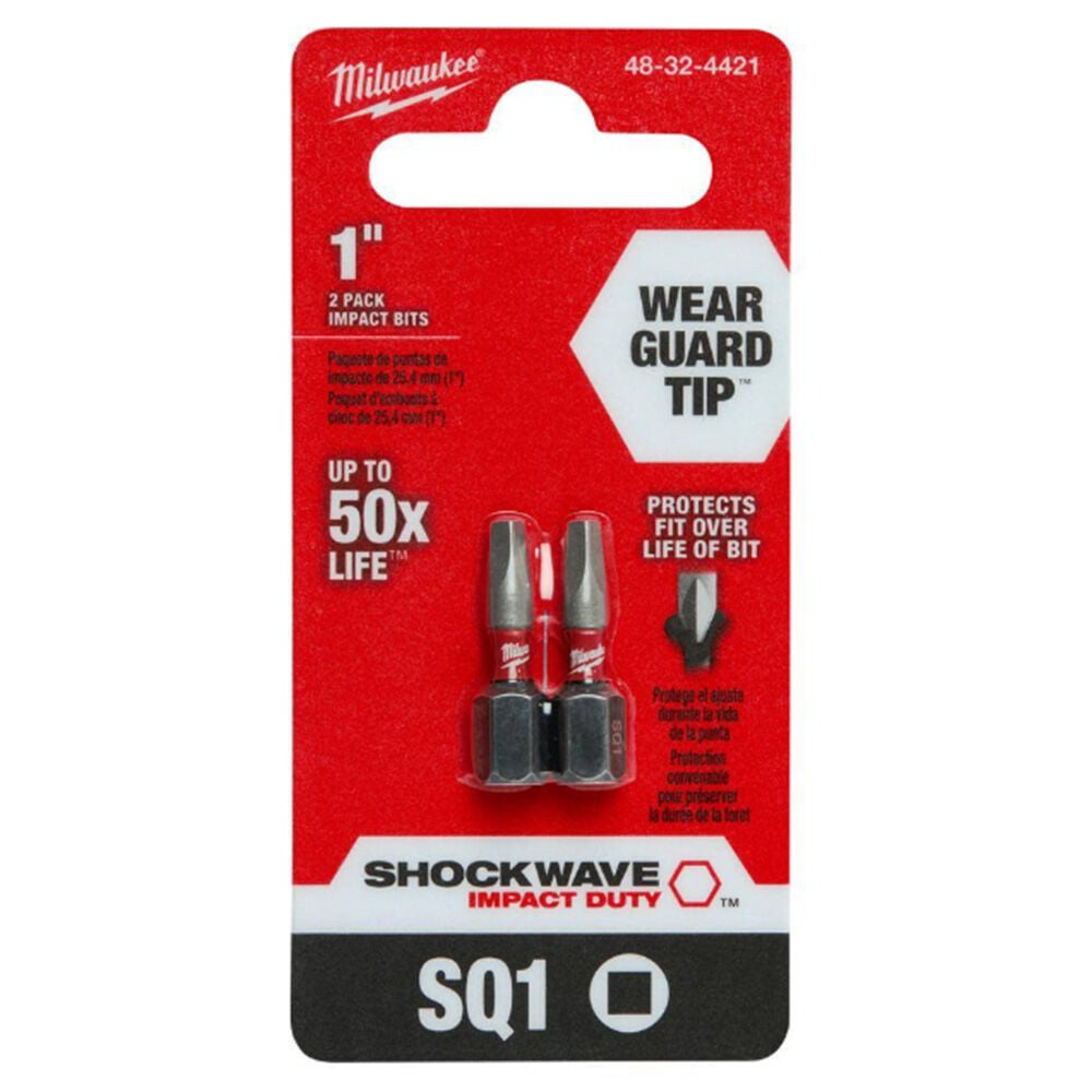 image of SHOCKWAVE Impact Duty 1 in Square #1 Alloy Steel Insert Set- 2 pc