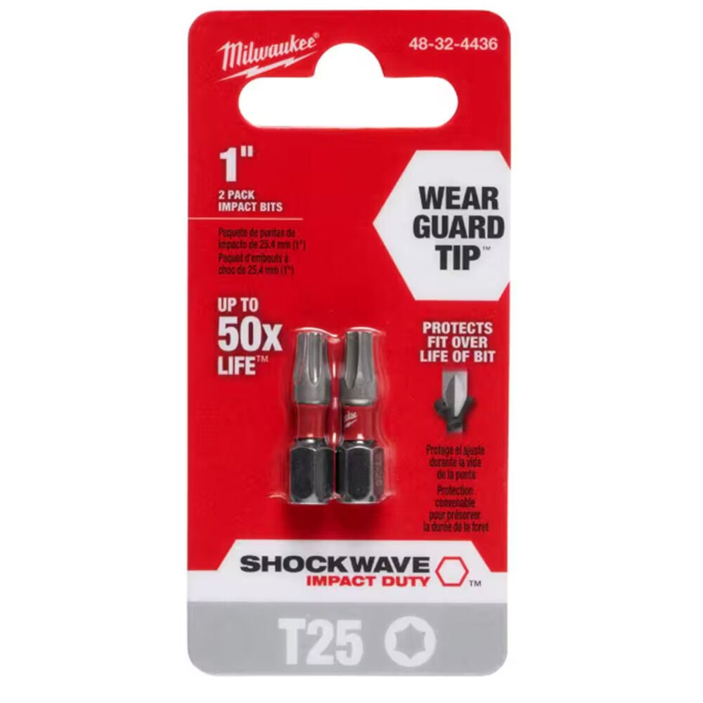 image of SHOCKWAVE Impact Duty 1 in T25 Torx Alloy Steel Insert Set- 2 pc