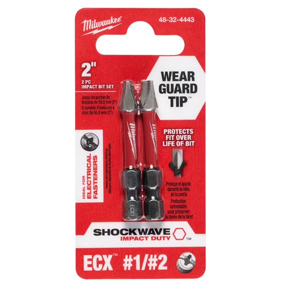 image of SHOCKWAVE Impact Duty 2 in ECX Power Bit #1 and #2 Set- 2 pc