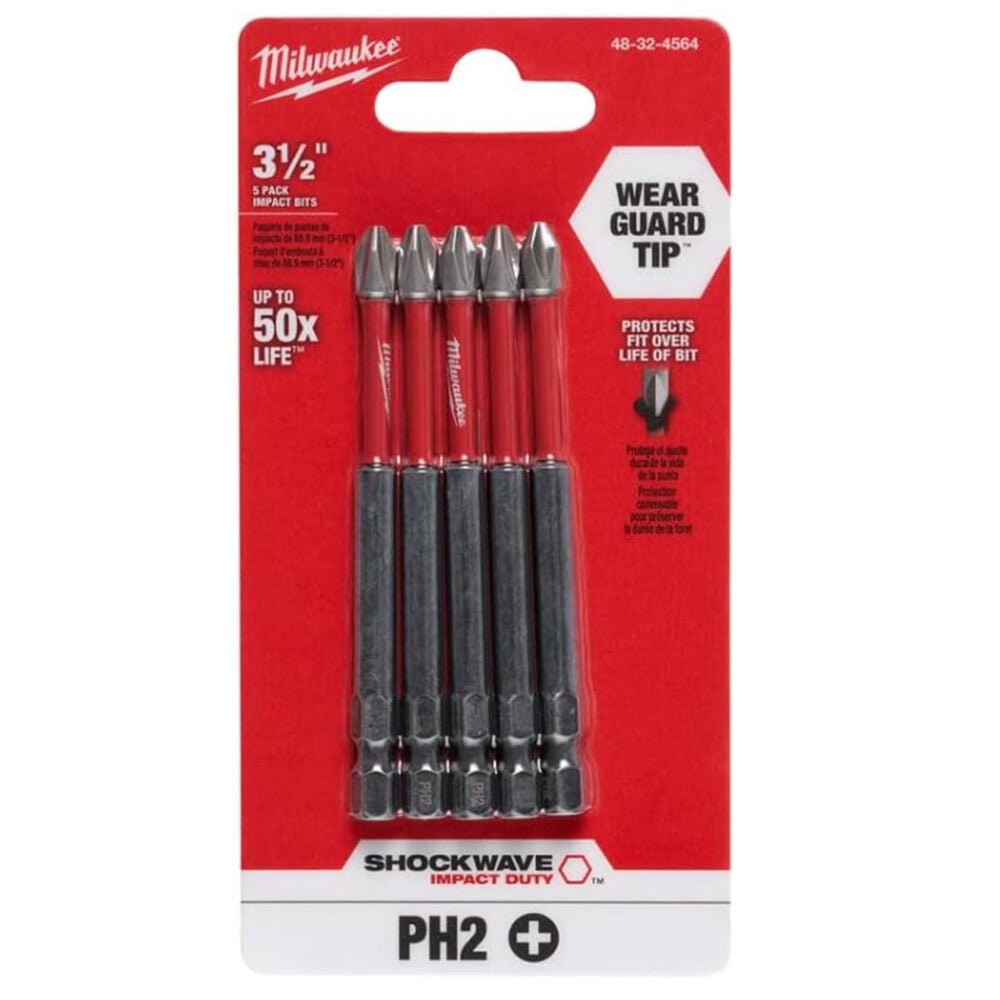 image of SHOCKWAVE Impact Duty 3 1/2 in Phillips #2 Alloy Steel Screw Driver Set- 5 pc