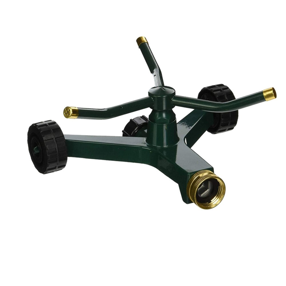 image of Metal 3-Arm Sprinkler with Wheeled Base