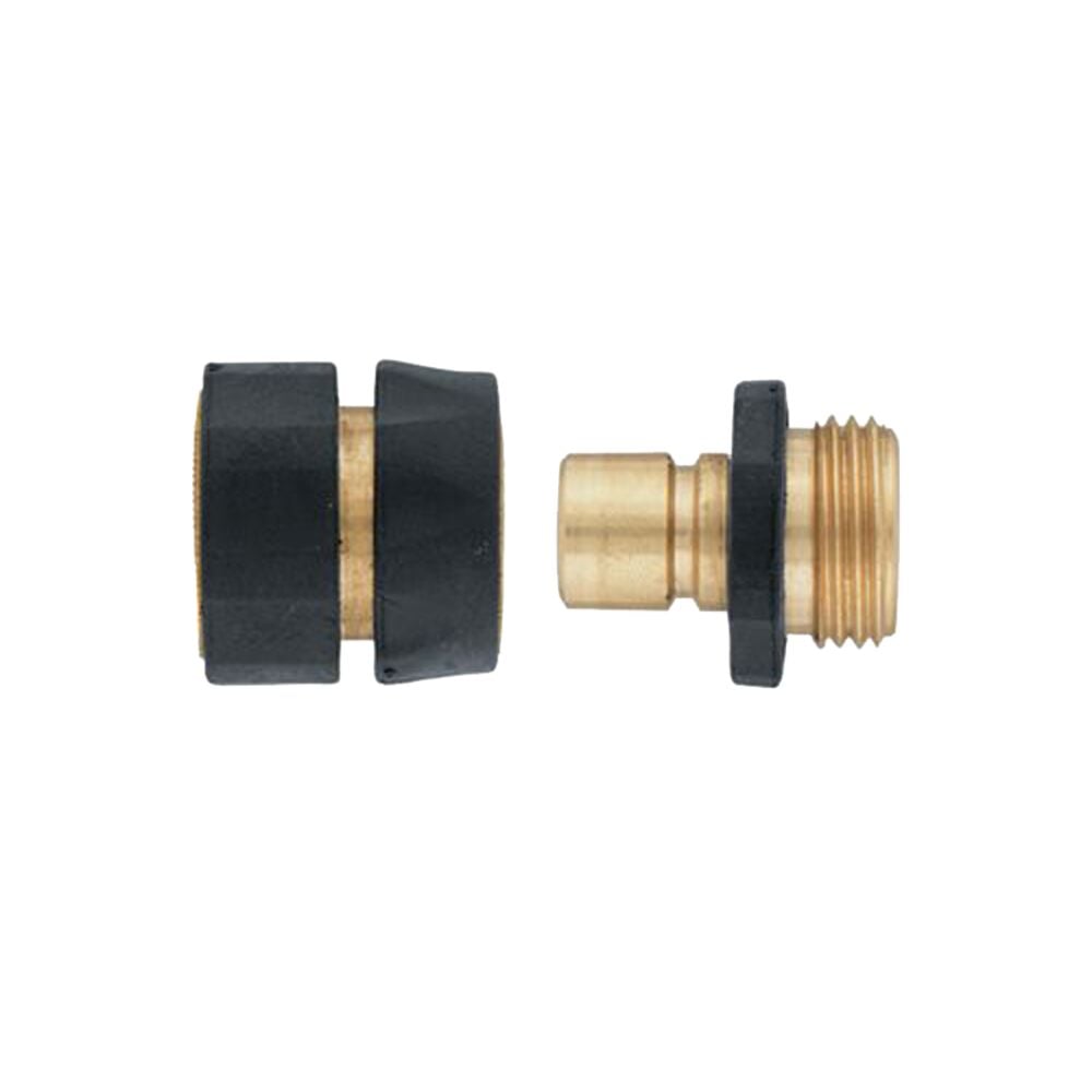 image of Quick Connect Brass Shut Off 1 Female and 1 Male