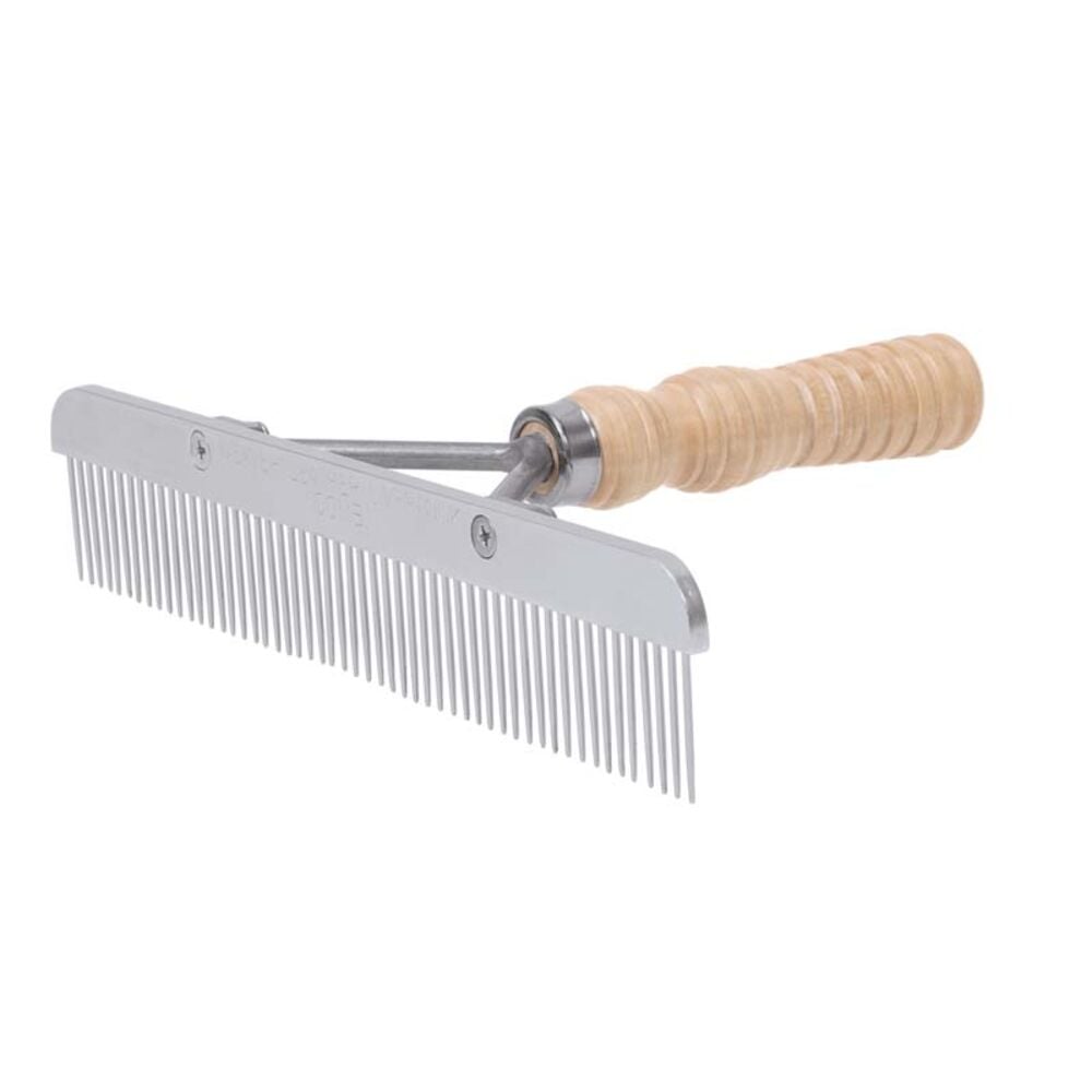 image of Show Comb with Wood Handle and Stainless Steel Replacement Blade