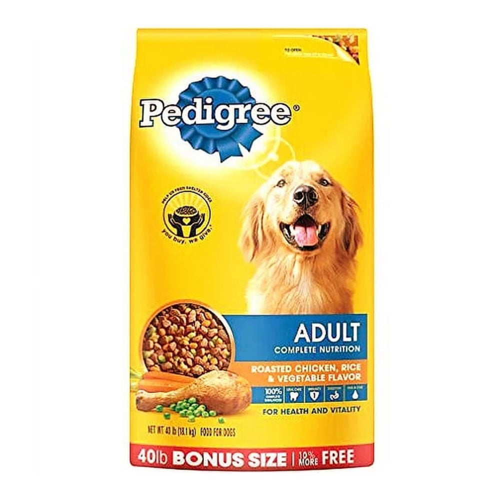 image of Adult Complete Nutrition Roasted Chicken, Rice & Vegetable Dog Food, 40 lbs