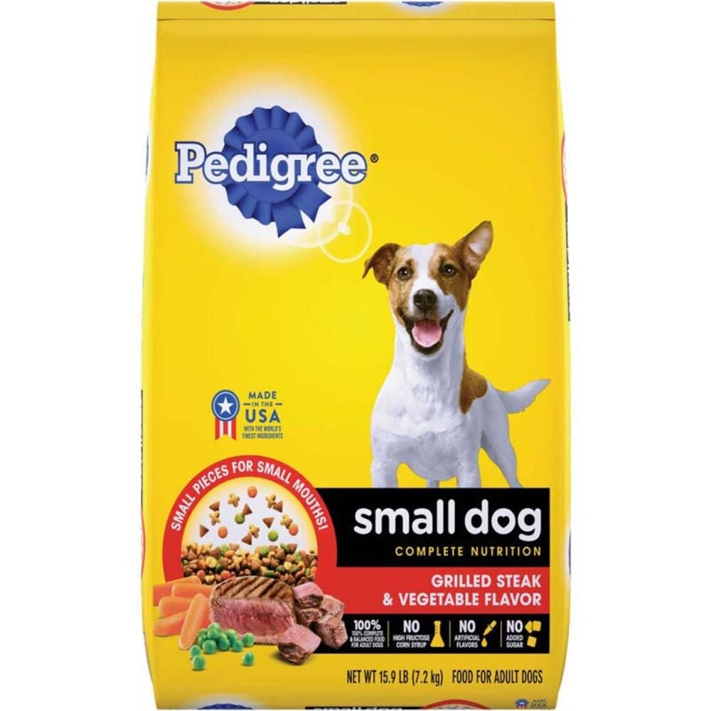 image of Small Dog Complete Nutrition Grilled Steak & Vegetable Dog Food, 15.9 lbs