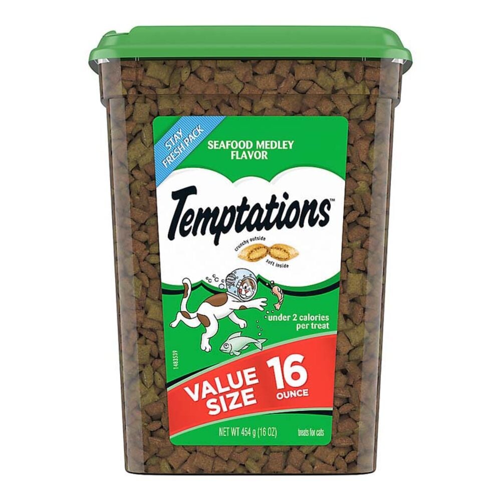image of Cat Treats- Seafood Medley, 16 oz