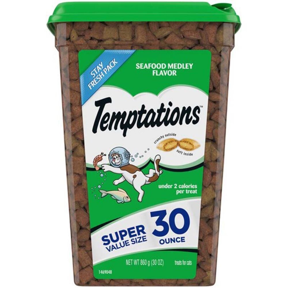 image of Cat Treats- Seafood Medley, 30 oz