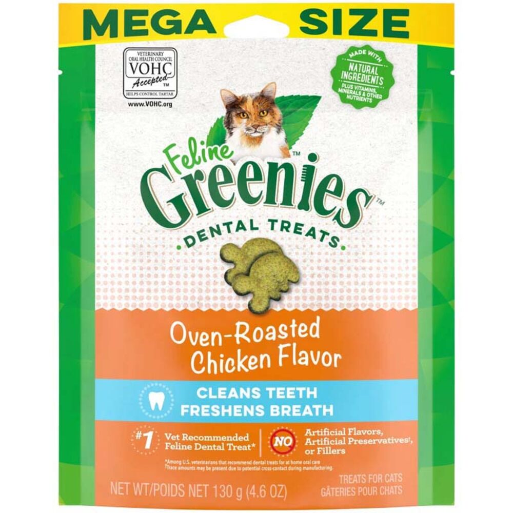 image of Dental Cat Treats- Oven-Roasted Chicken, 4.6oz