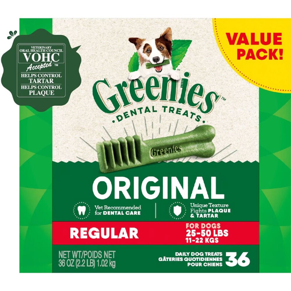 image of Original Regular Size Dog Dental Treats, 36 oz