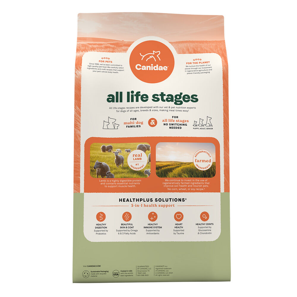 image of Dry Dog Food, All Life Stages Real Lamb & Ancient Grains, 27 lb