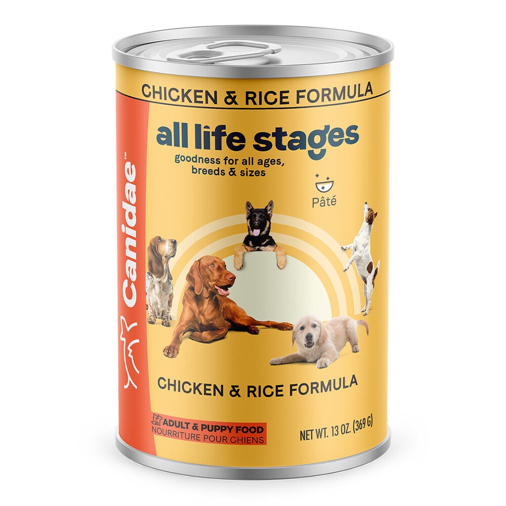 image of Wet Dog Food, All Life Stages, Chicken and Rice, 13 oz