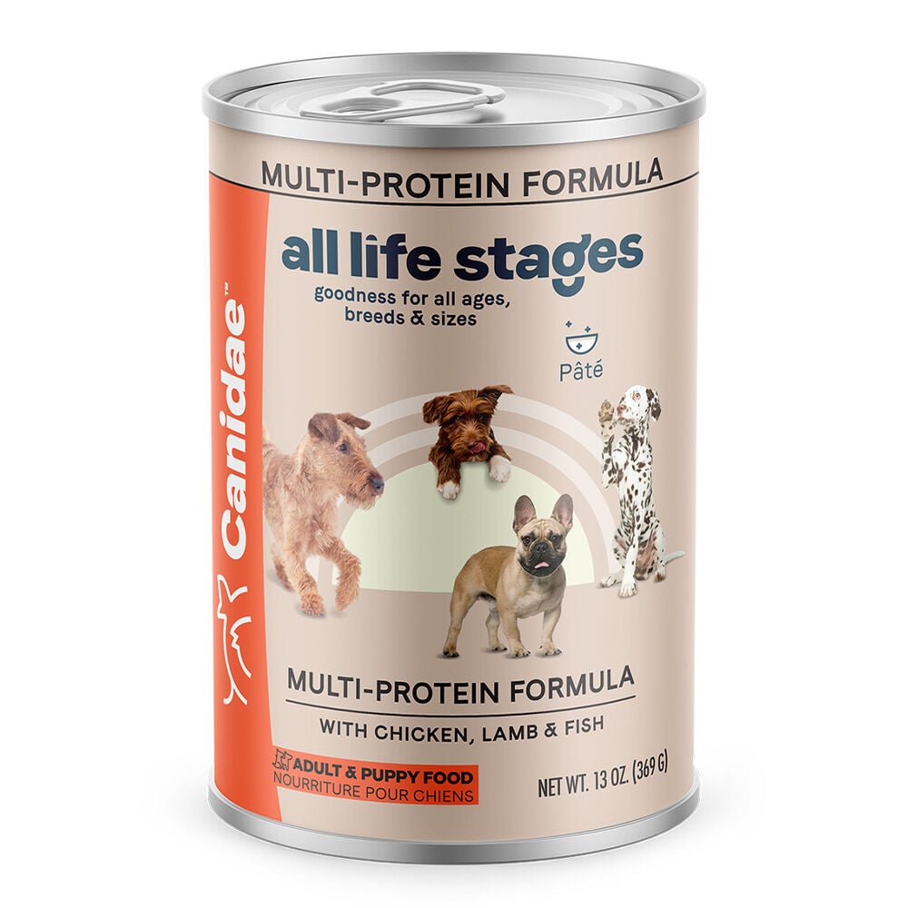 image of Wet Dog Food, All Life Stages, Multi-Protein, 13 oz