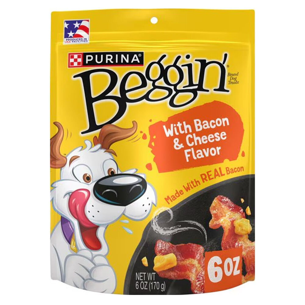 image of Beggin' Strips Dog Treats- Bacon And Cheese, 6 oz