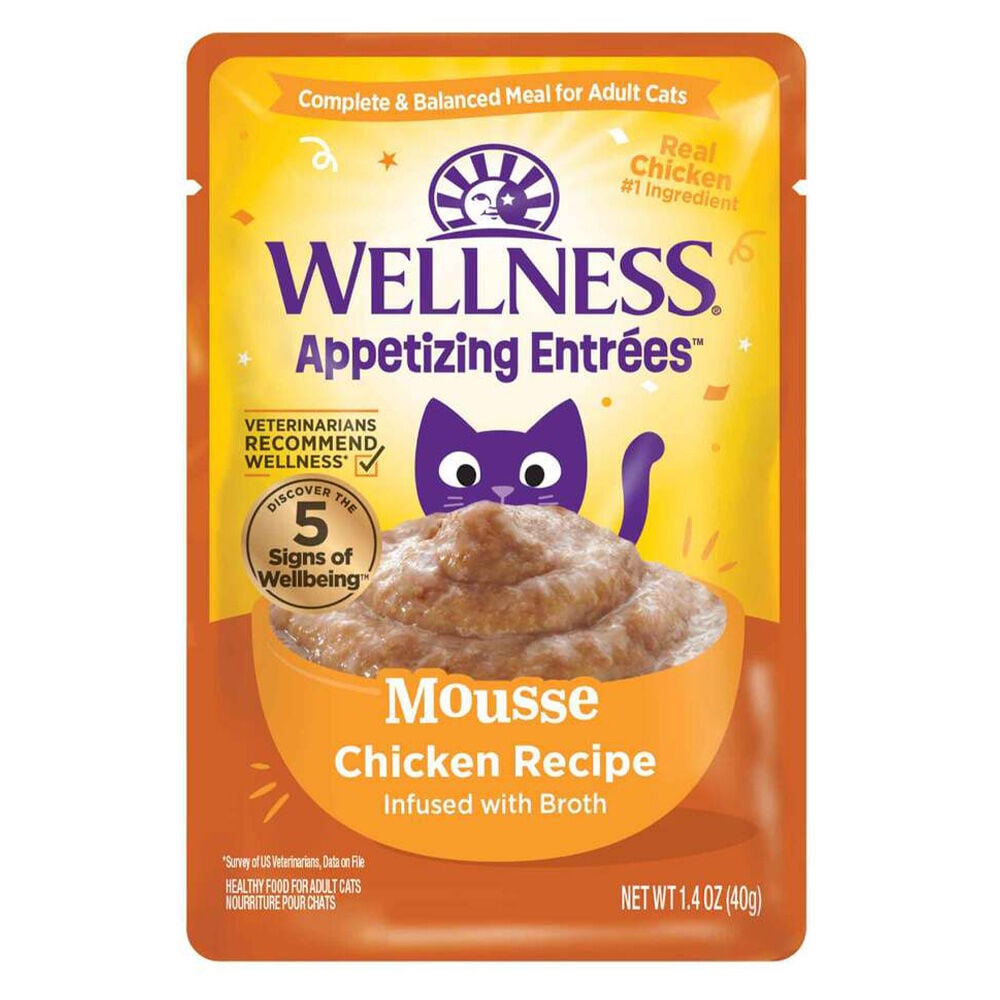 image of Appetizing Entrées Mousse Chicken Wet Cat Food Pouch, 1.4 oz
