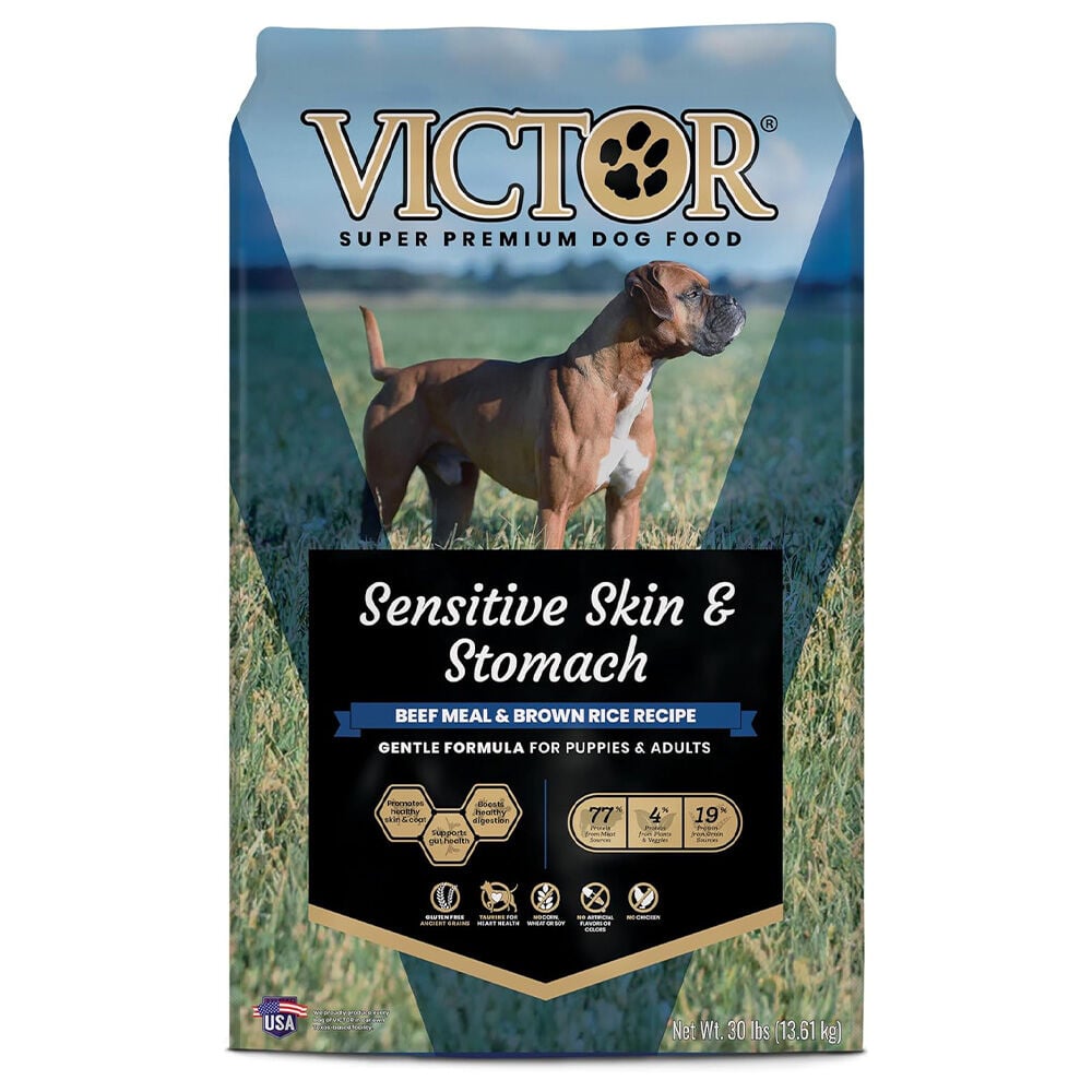 image of Dry Dog Food- Sensitive Skin and Stomach, Beef Meal and Brown Rice Recipe, 30 lb