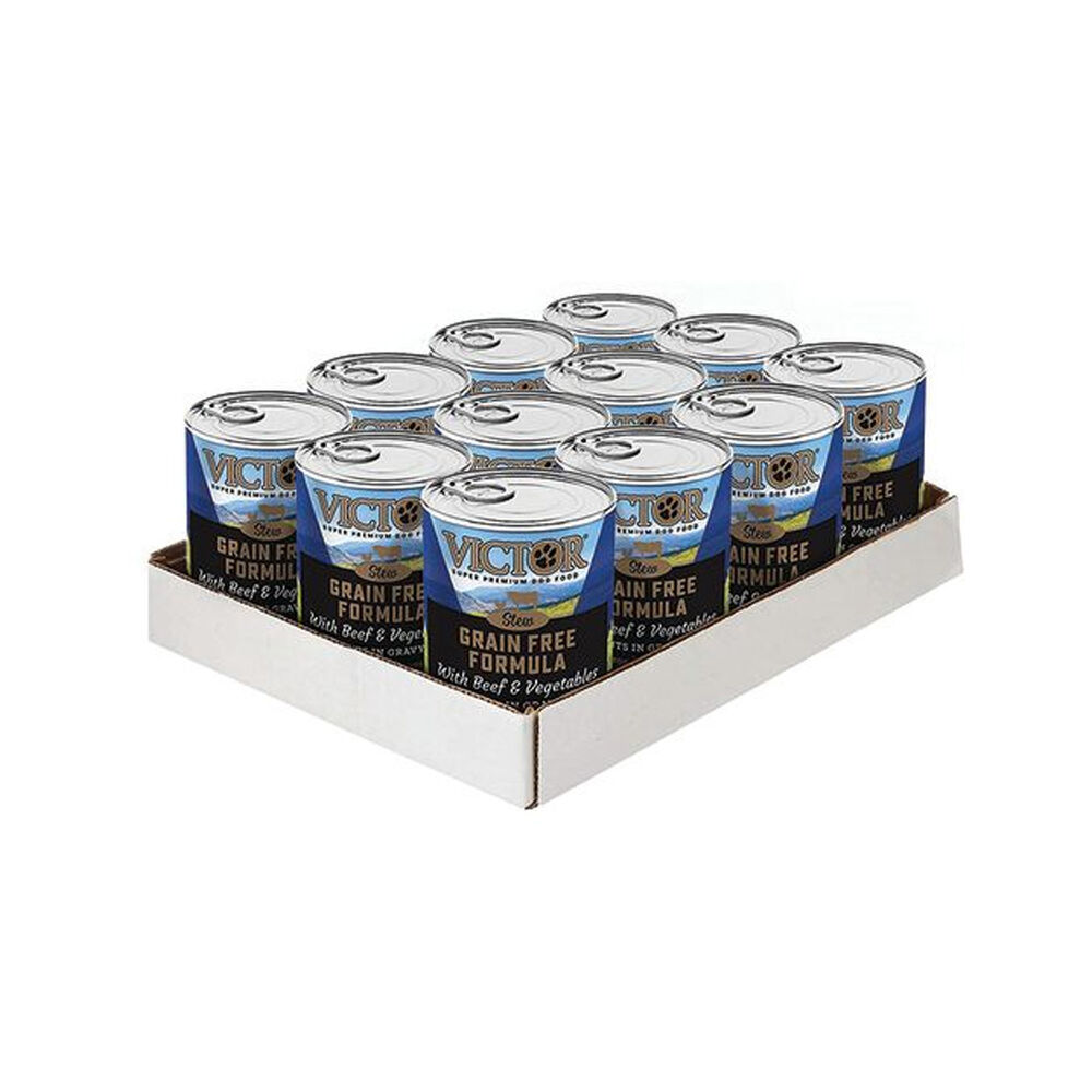 Super Premium Beef Vegetables Entre in Gravy Canned Dog Food 13.2 oz Atwoods