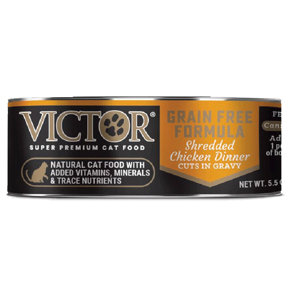 image of Super Premium Shredded Chicken Dinner in Gravy Canned Cat Food, 5.5 oz
