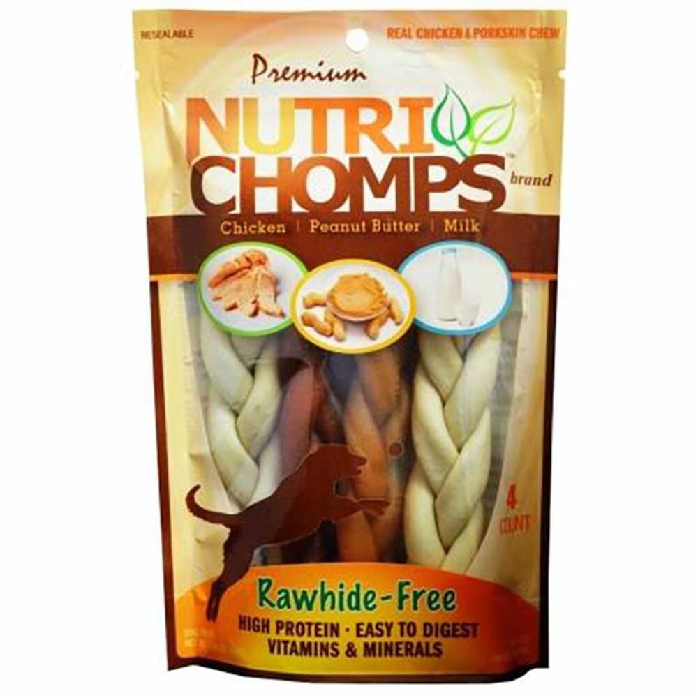image of 6-in Rawhide-Free Braid, 4 count