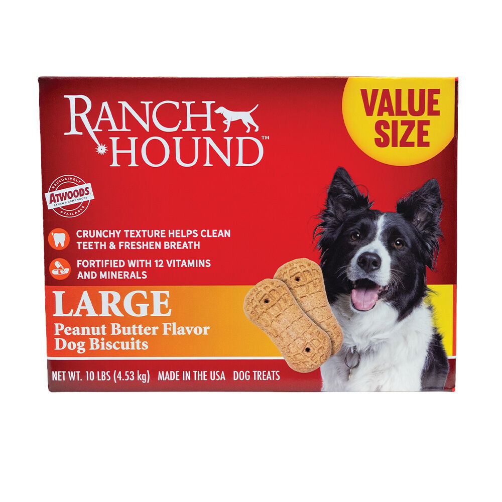 image of Peanut Butter Dog Biscuits, Large, 10 lb