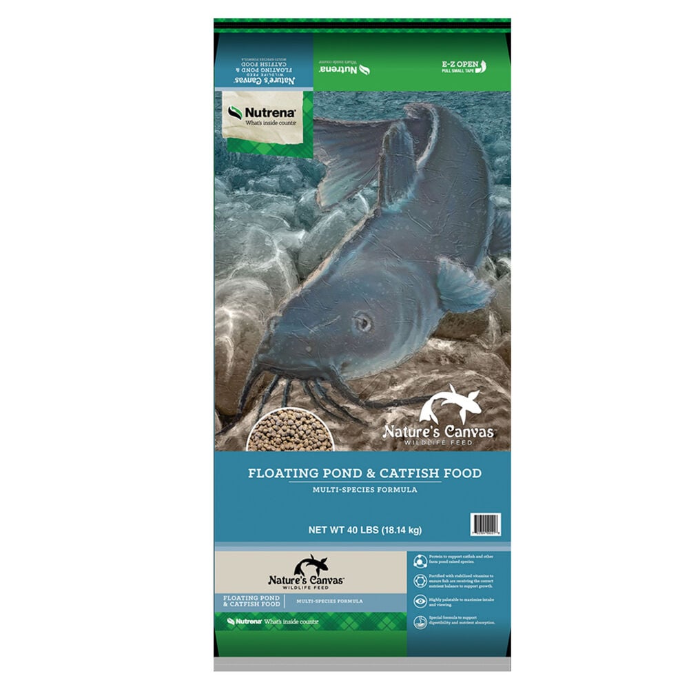 image of Nature's Canvas Floating Pond & Catfish Food Extruded, 40 lb