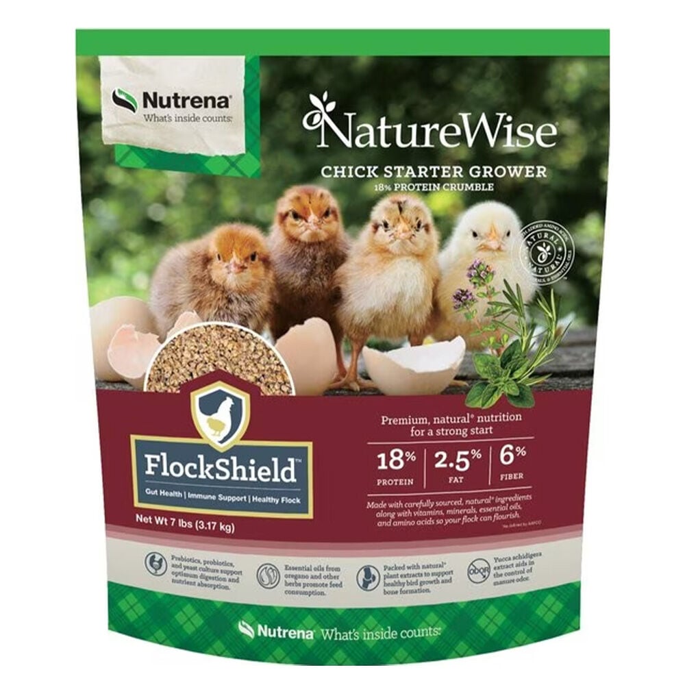 image of Chick Starter Grower- NatureWise, 18% Protein Crumbles, 7 lb