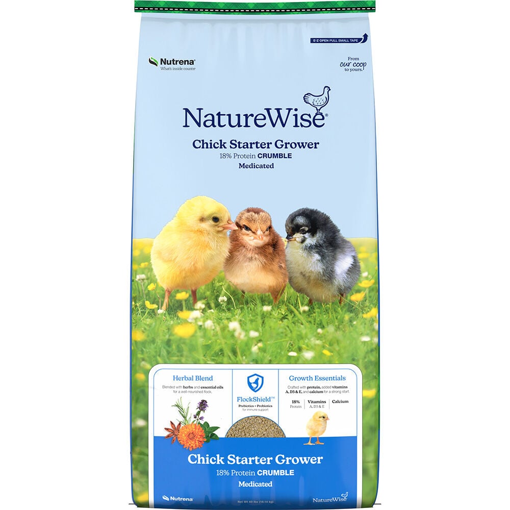 image of NatureWise Chick Starter Grower 18% Protein Crumble Medicated, 40 lb