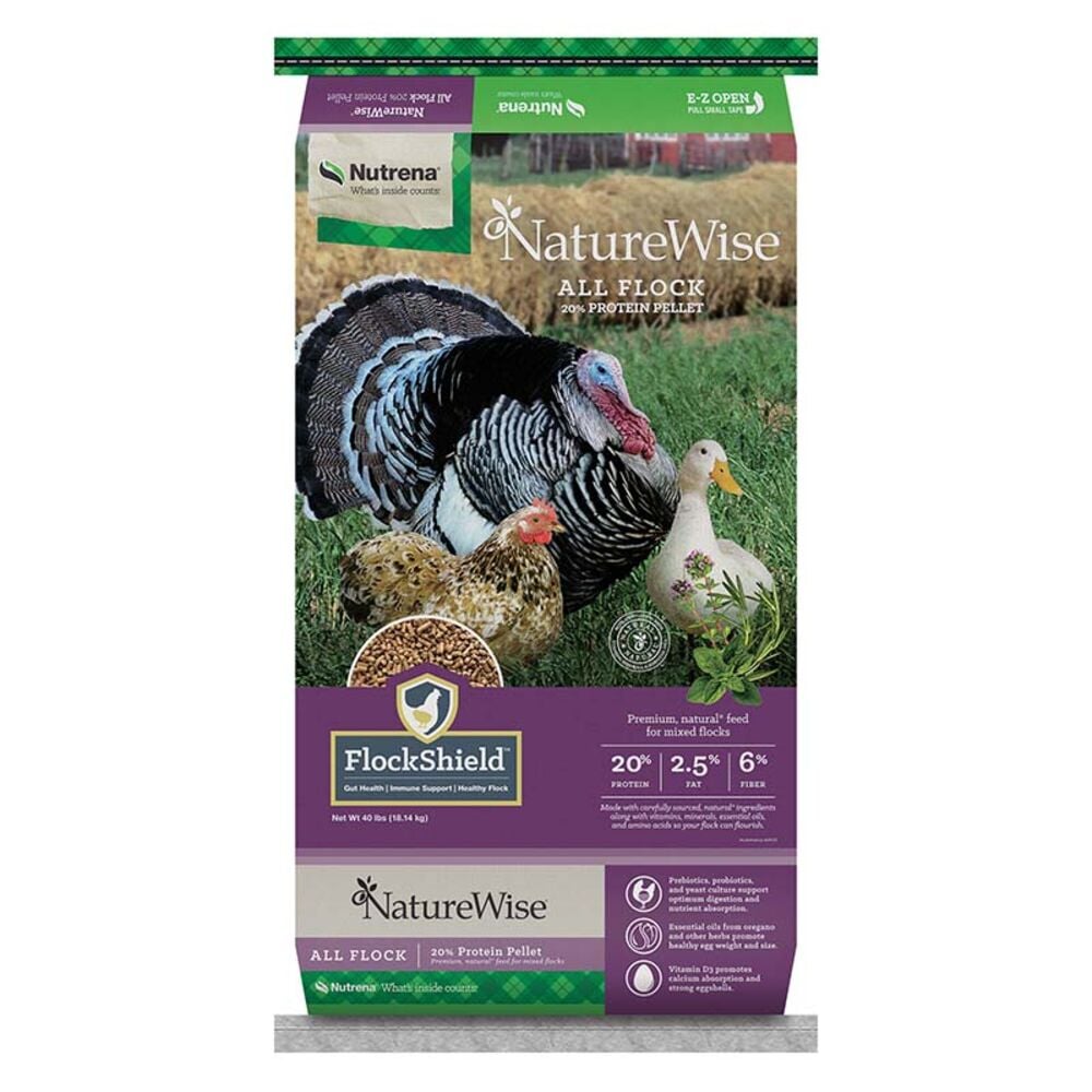 image of All Flock- NatureWise, 20% Protein Pellets, 40 lb