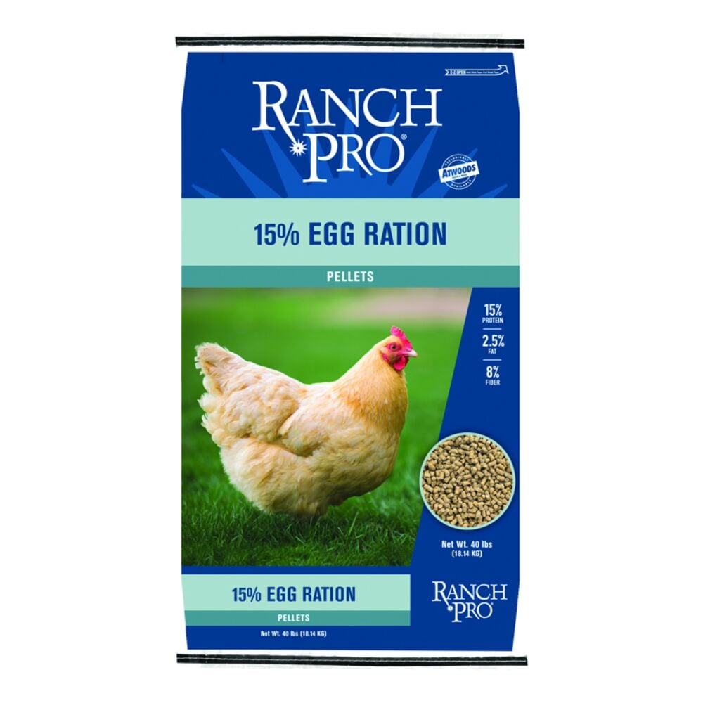 image of Poultry Feed- 15% Egg Ration Pellets, 40 lb