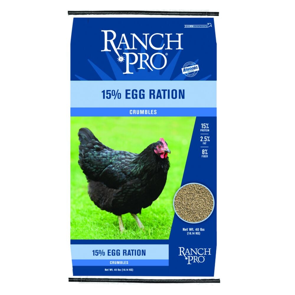 image of Poultry Feed- 15% Egg Ration Crumbles, 40 lb