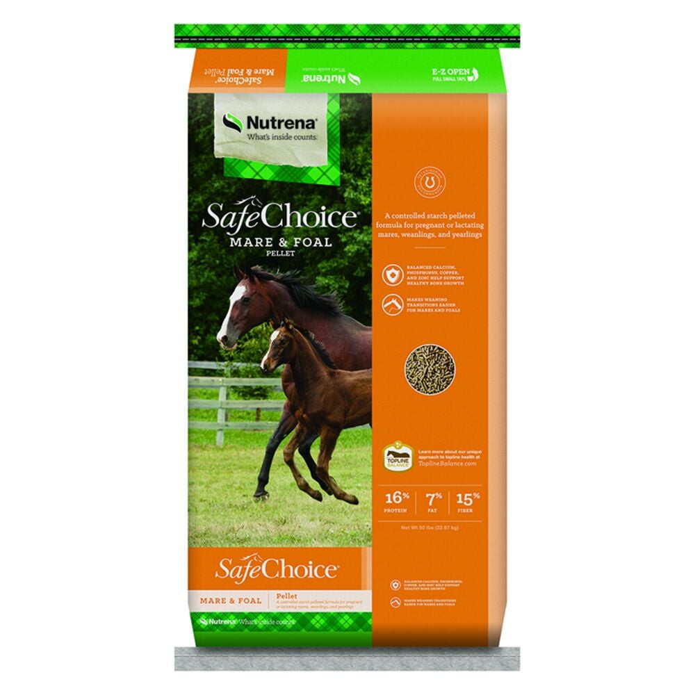image of SafeChoice Mare & Foal Horse Feed, 50 lbs.